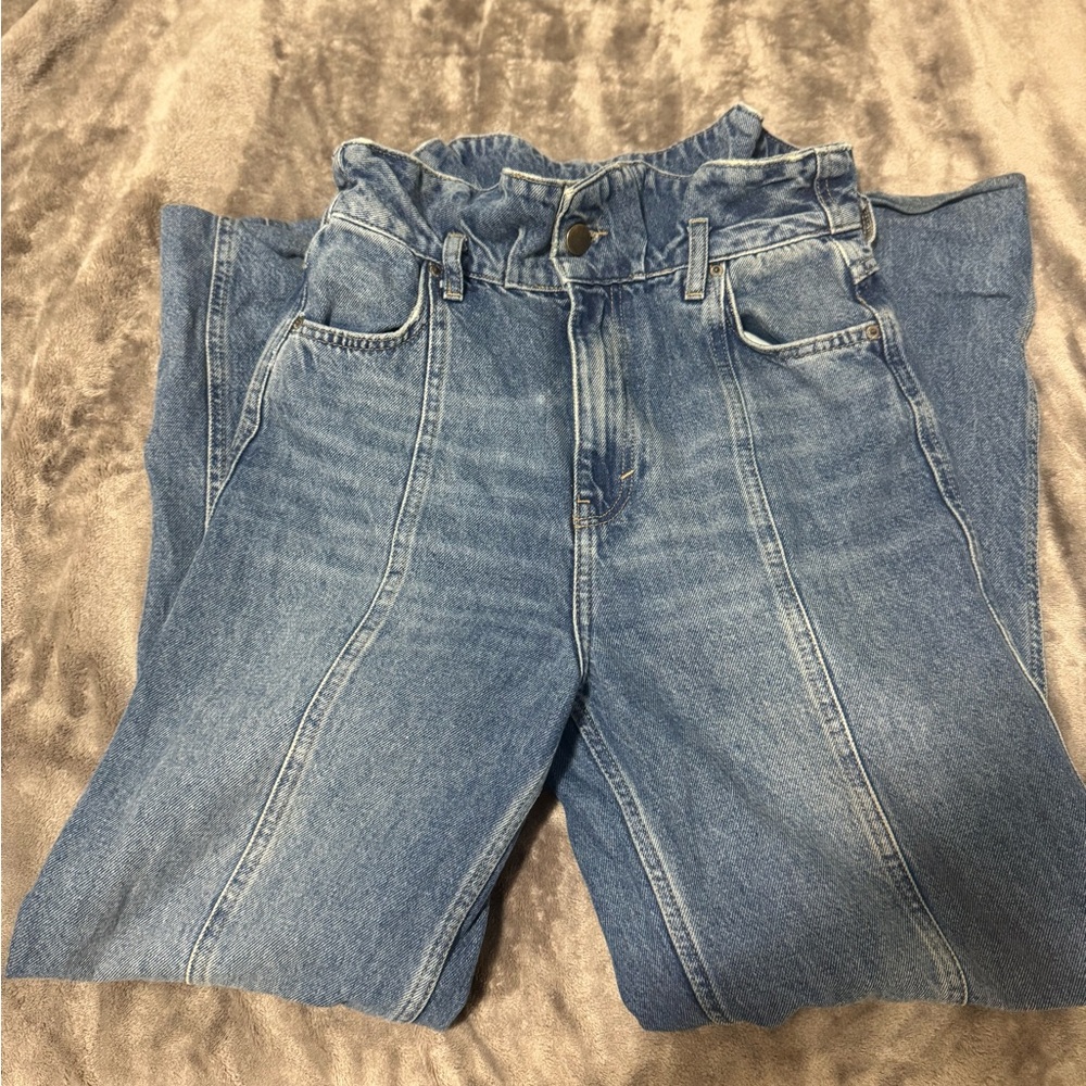 Zara High Rise Light Blue Jeans